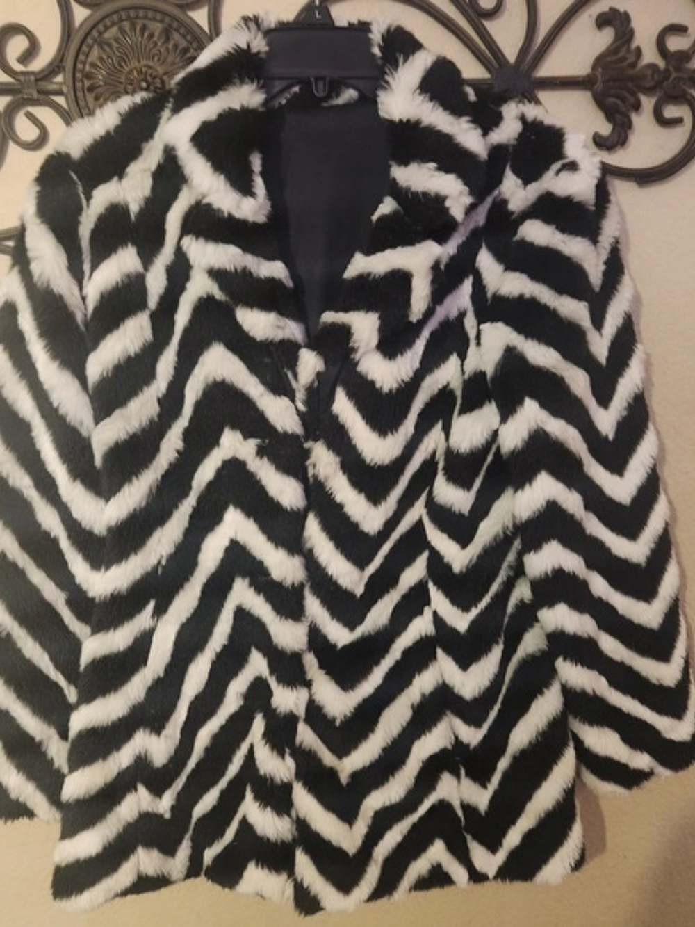 Fashion Nova Wild Thing Zebra Faux Fur Coat